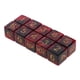 thumbnail image 5 of Dados dorados de seis caras, 16 mm, estándar, 10 unidades, D6 para juegos de D&amp;D Rojo + negro, 5 of 8