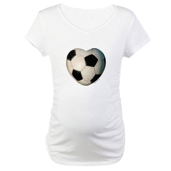 CafePress - Soccer Love Maternity T Shirt - Cotton Maternity T-shirt, Cute & Funny Pregnancy Tee