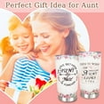 thumbnail image 3 of 20oz Aunt Tumbler With Straw and Lid, Best Aunt Ever Tumbler Coffee Mug, Auntie Cup Birthday Christmas Aunt Gifts From Niece and Nephew, 3 of 5