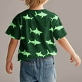 thumbnail image 4 of Virmaxy (18M-10Y) Boys Girls Cute Printed Shirt Toddler Baby Round Collar Short Sleeve Casual Tops Summer Loose Casual Trendy Pullover Shirt Green-1 18 Months, 4 of 6