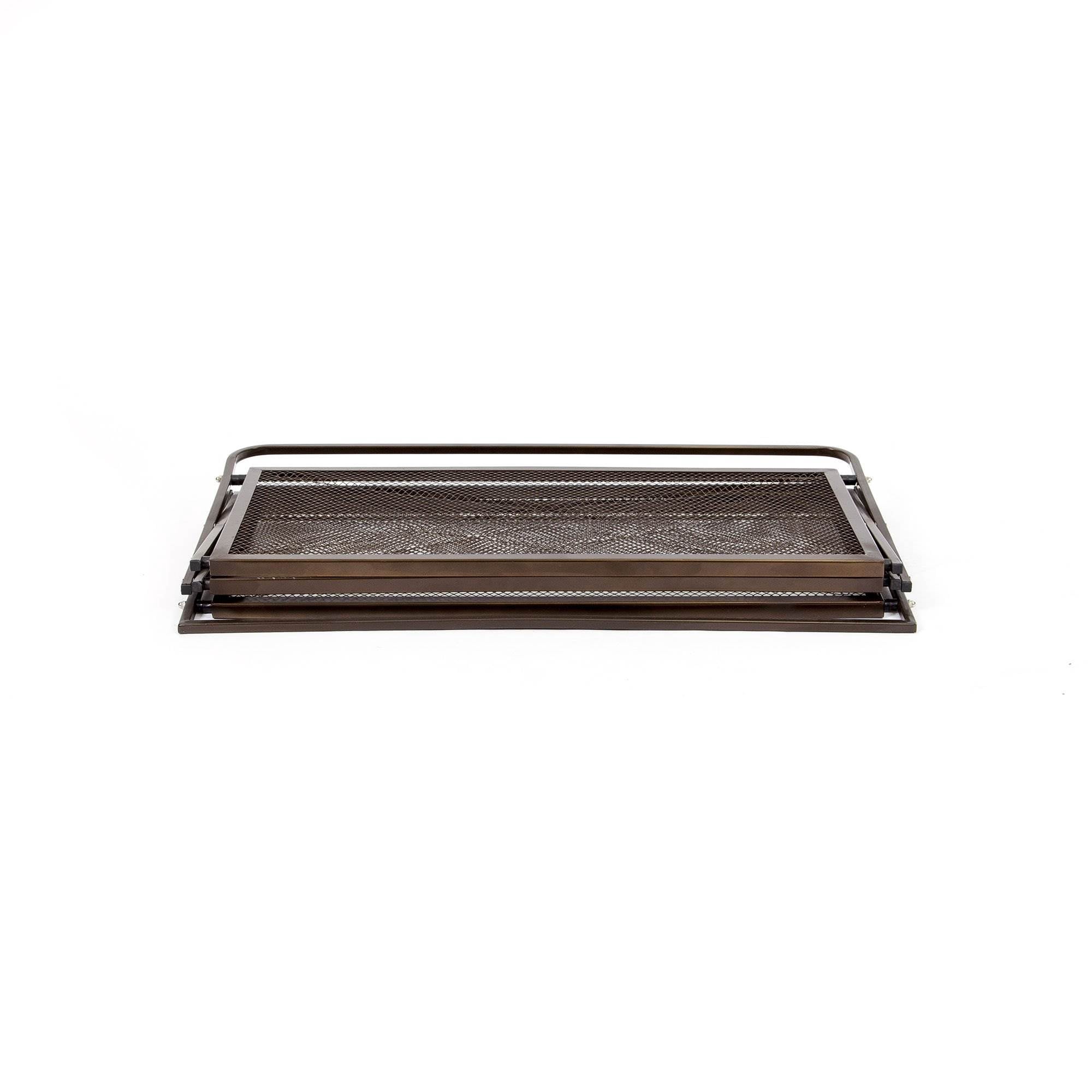 Origami Group Rss03 Bro Sturdy Metal 3 Tier Foldable Closet Shoe Rack Brown