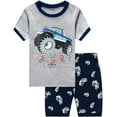 thumbnail image 2 of FEDPOP Toddler Boys Short Pajamas Cotton Summer Sleepwear for Boy 2T, 2 of 8