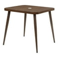 thumbnail image 2 of Darver Aluminum Patio Dining Table with Umbrella Hole, Walnut, 2 of 10