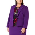 thumbnail image 2 of Chaqueta Kasper Crepe One Button Blazer para mujer, Púrpura, 24W Kasper un botón, 2 of 2