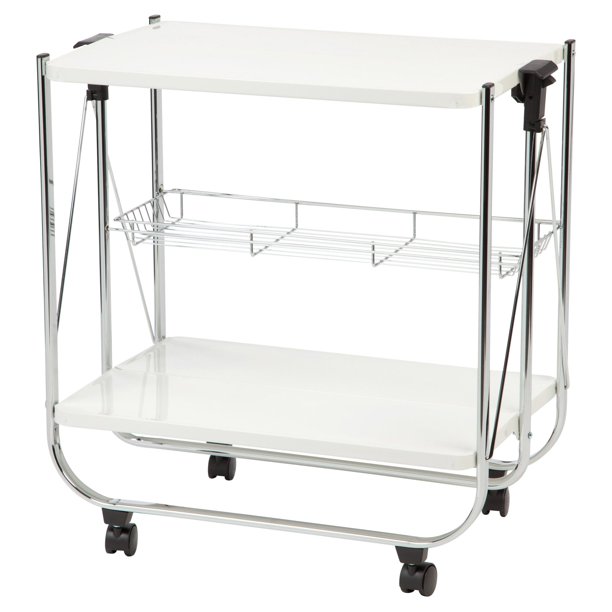 IRIS Foldable Serving Cart, White