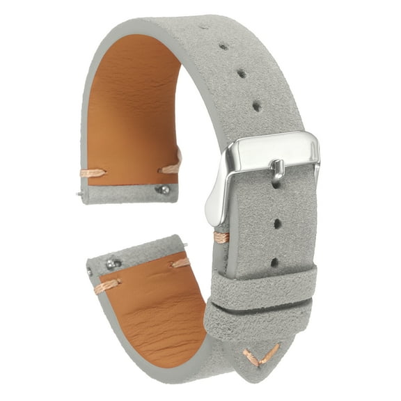 Uxcell Suede Leather Strap Watch Bands Quick Release 20mm Vintage Watch Straps Classic Watchband Grey