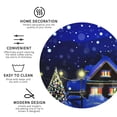 thumbnail image 3 of Naloa Christmas Night Leather Coasters for Drinks, Durable Drink Coasters 4 Set for Tabletop Protection, Luxurious Home Décor and Housewarming Gift ( {designName})Round Shape, 3 of 6