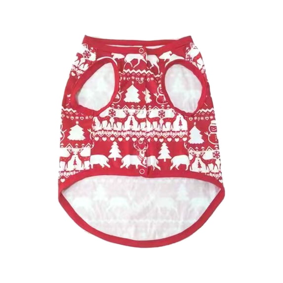 Gureui Matching Parent-Child Christmas Family Nightclothes, Long Sleeve Christmas Cartoon Elk Print Pattern Round Neck Tops + Long Trousers Suit / Romper / Dog Wear