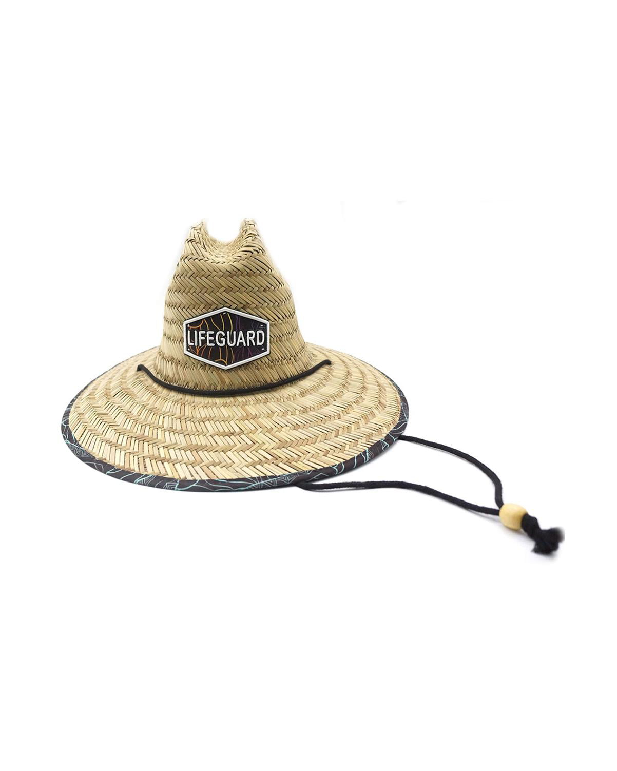 One Size Volcom Throw Shade Straw Hat Natural//Leopard