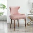 thumbnail image 2 of Lindale Contemporary Velvet Upholstered Nailhead Trim Accent Chair, Pink, 2 of 13