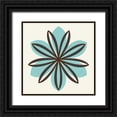 thumbnail image 1 of Robinson, Tamara 12x12 Black Ornate Wood Framed with Double Matting Museum Art Print Titled - Flower Outline 1D, 1 of 4