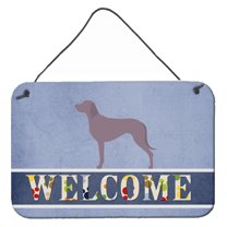 Carolines Treasures BB8280DS812 Weimaraner Welcome Wall or Door Hanging Prints 8x12 multicolor