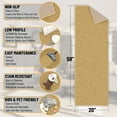 thumbnail image 4 of Ottomanson Solid Bathroom Runner Rug 20" x 59" - Non Slip Low Pile Carpet, Beige, 4 of 14