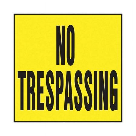 Hy-Ko English Yellow Informational Sign 11 in. H X 11 in. W