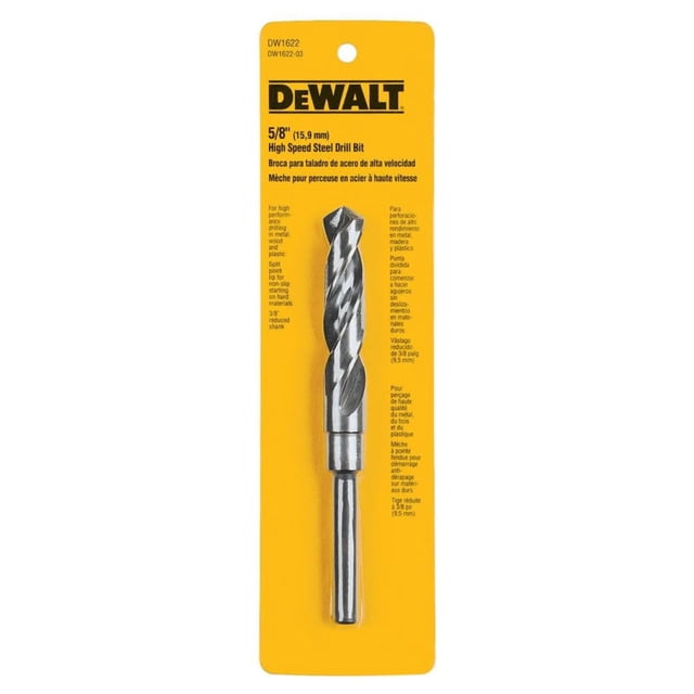 Broca helicoidal DEWALT DW1622, 16 mm, óxido negro, vástago de 1/2 pulgada
