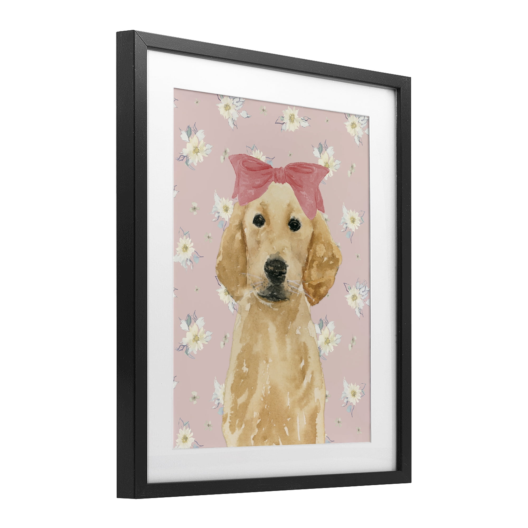 Stupell Industries Picture Ready Retriever Black Framed Print Under Glass, design by Lucille Price