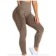 thumbnail image 1 of Gibobby Pantalones de Casuales Pantalones de color de nieve sin costuras para mujer Pantalones de yoga sin costuras Jacquard Pantalones recortados de fitness Yoga(Marrón， L), 1 of 4