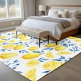 thumbnail image 4 of Watercolor Lemons Area Rugs 5'x8', Washable Small Throw Rugs for Classroom Bedroom, Summer Farmhouse Blue Floral Indoor Outdoor Rug Non-Slip Low Pile Carpet Runner Reversible Floor Mats, 4 of 8