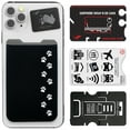 thumbnail image 1 of Gecko Travel Tech Phone Wallet - Stick On Card Holder Wallet for Cell Phones - Adhesive Card Pocket - CAT PAW BLACK, 1 of 1