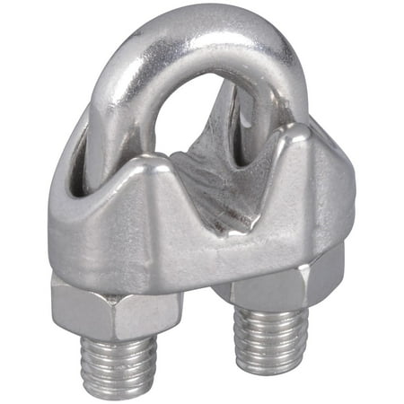 National Hardware N830-314 1/4 in. Wire Cable Clamp Stainless Steel National Hardware N830-314 1/4 in. Wire Cable Clamp Stainless Steel