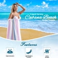 thumbnail image 4 of Beartech 4 Pieces Beach Towel Set,30x60 inches Striped Beach Towels Soft Camping Travel Towels, Lightweight Quick Dry Pool Towels for Beach Shower Towels Swim Towels Absorbent for Adults, 4 of 10