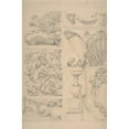thumbnail image 2 of After Agostino Mitelli 13x18 Black Ornate Wood Framed Double Matted Museum Art Print Titled - Design for Cartouches Decorated with Sea-Shells, Garlands, Foliage, Volutes and Urns (1609-, 2 of 5