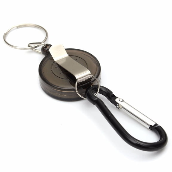 Retractable Key Chain Badge Reel - Carabiner ID Ski Pass Holder Dog Chain Clip Heavy Duty