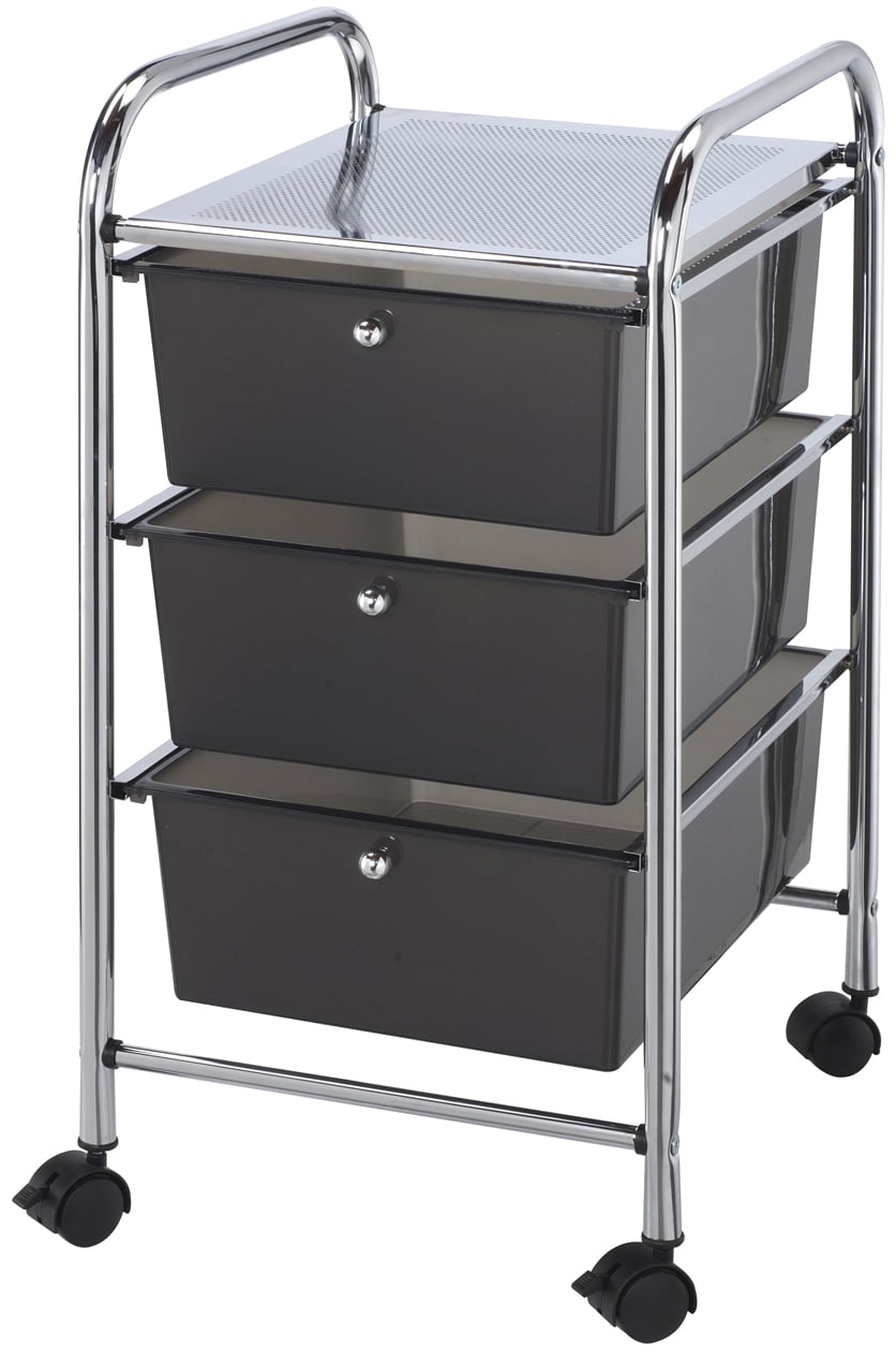 Alvin Storage Cart 3Drawer (Deep) Smoke