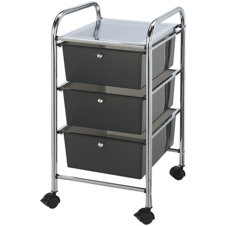 Alvin Storage Cart 3 Drawer Deep Smoke Walmart Com