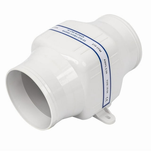 4-Inch Large Displacement Ducted One-Way Direct Exhaust Fan for RVs and Yachts,12V/24V Ventilation