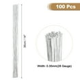thumbnail image 2 of Uxcell 100Pcs Alambres Florales Blancos Flexibles 0.35mm 28 Gauge para Flores Artificiales, 2 of 5