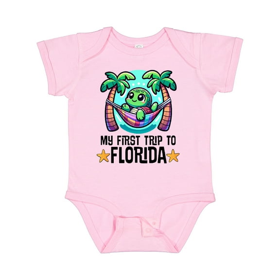 Inktastic First Trip to Florida Funny Beach Boys or Girls Baby Bodysuit