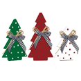 thumbnail image 2 of SuChun Hanging Easter Decorations For The Home 3 Pieces Rustic Wood Table Christmas Trees Centerpiece For Table Polka Dot Farmhouse Decor Green, 2 of 7