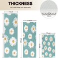 thumbnail image 4 of Teal Daisy Flower Yellow Centers Pattern Kitchen Rugs Sets Of 3,Kitchen Runner Rugs Non Skid Washable,Decorative Kitchen Floor Mats for Kitchen,Sink,Laundry,17"x30"+ 17"x47" + 17"x59", 4 of 6