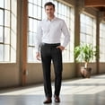thumbnail image 5 of HBDesign Mens Tweed Dress Pants Thick Warm Wool Blend Trousers Classic Fit Business Casual Fall Winter, 5 of 7