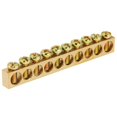 thumbnail image 4 of 10pcs 10-Hole Electrical Distribution Wire Screw Terminal Brass Ground Neutral Bar, 4 of 5