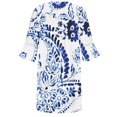 thumbnail image 4 of Robes d'Été pour Femmes Mode Femmes Été Décontractée Robe Imprimée Col en V Manches Courtes Robe Ample, 4 of 5