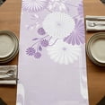 thumbnail image 5 of Table Runners 90 Inches Long Dress Scarves, Purple White Floral Farmhouse Coffee/Dining/Kitchen Table Runner for Living Room, Spring Botanical Leaves Farmhouse 13x90 Inch, 5 of 9