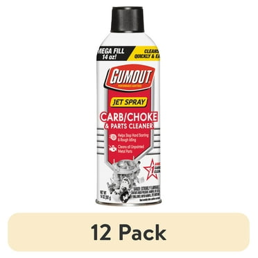 (12 pack) Gumout 800002231W Jet Spray Carb, Choke and Parts Cleaner Quickly and Easily Cleans All Unpainted Metal Parts - 14 oz Mega Fill