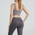 thumbnail image 4 of KHONTS Women's Long Line Sports Bra Racerback Workout Medium Impact Yoga Tank Tops Light Gray XXL, 4 of 6
