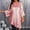 Pink, variant on Sparkly Sequin Tops for Women 3/4 Bell Sleeve V Neck Glitter Blouse Dressy Party Shirt Shimmer Elegant Holiday Outfits for Christmas New Year Club, Light Blue,XXXXXL