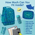 thumbnail image 4 of Bentgo Kids 2-in-1 Backpack & Insulated Lunch Bag - Durable 16” Backpack & Lunch Container in Unique Prints for School & Travel - Water Resistant, Padded & Large Compartments (Shark), 4 of 6