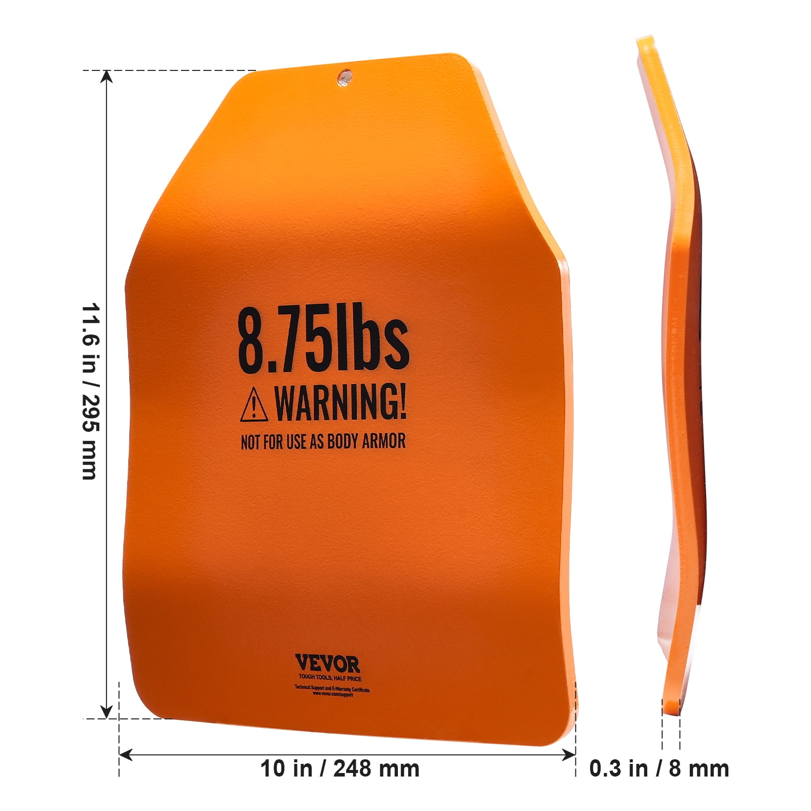 VEVOR Curved Weight Vest Plates, 8.75 LB Pairs, Premium Steel Weighted plates, Contoured Ergonomic Fit – WODs, Additional Weight for Weight Vests, for Strength Training, Running, Heavy Workouts