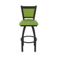 thumbnail image 5 of 870 Hadleigh 25" Swivel Counter Stool with Black Wrinkle Finish and Canter Kiwi Green Seat and Back, 5 of 5