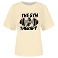 thumbnail image 4 of Xmyrz T Shirts For Women Brief Style Leisure Letter Print Versatile Vacation Casual Tops Going Out Tops Blouses Tees, 4 of 4