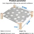 thumbnail image 3 of Cama de hamaca para gatos Cama elevada de madera para gatos Cama para dormir para mascotas lavable y extraíble Cama para gatos transpirable Apta para gatos y cachorros en interiores y exteri, 3 of 5