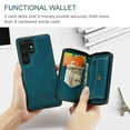 thumbnail image 5 of K-Lion Multi-Functional Wallet Case for Samsung Galaxy S23 Ultra Leather Purse Case with Detachable Card Slots Zipper Pocket Kickstand Function Shockproof Protective Case,Blue, 5 of 7