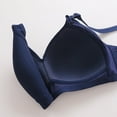 thumbnail image 5 of Full-Figure Bra Women Pullover Bra Feature V-Neck Balconette Bra Style W-699 Blue 50, 5 of 7