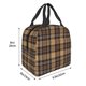 thumbnail image 3 of Easygdp khaki coffee plaid Bolsa Térmica Premium - Tela Oxford Impermeable, Gran Capacidad, Bolsillo Frontal, Unisex para Trabajo, Escuela, Actividades al Aire Libre y Picnics, 3 of 8