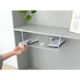 thumbnail image 4 of CycForge Under Shelf Storage Basket, Under Cabinet Hanging Metal Wire Storage Wire Basket Organizer Fit Dual Hooks for Kitchen Pantry Desk Bookshelf Cupboard (2 Pcs, White), 4 of 7
